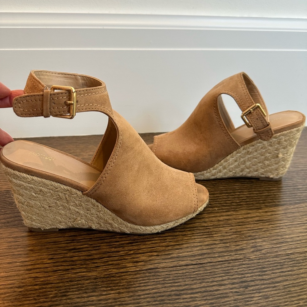 Apt 9 wedges size 8. Worn one time.
